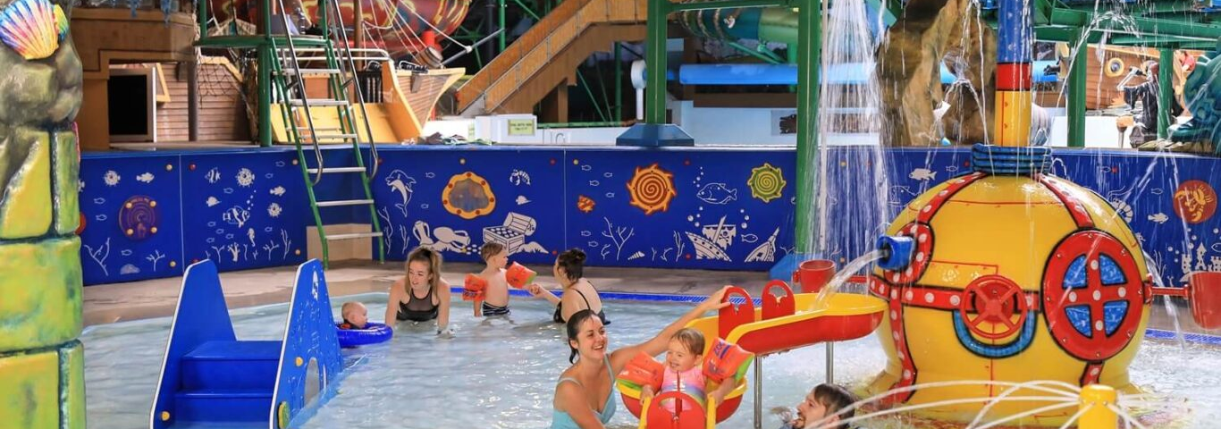 Kids playing in waterpark