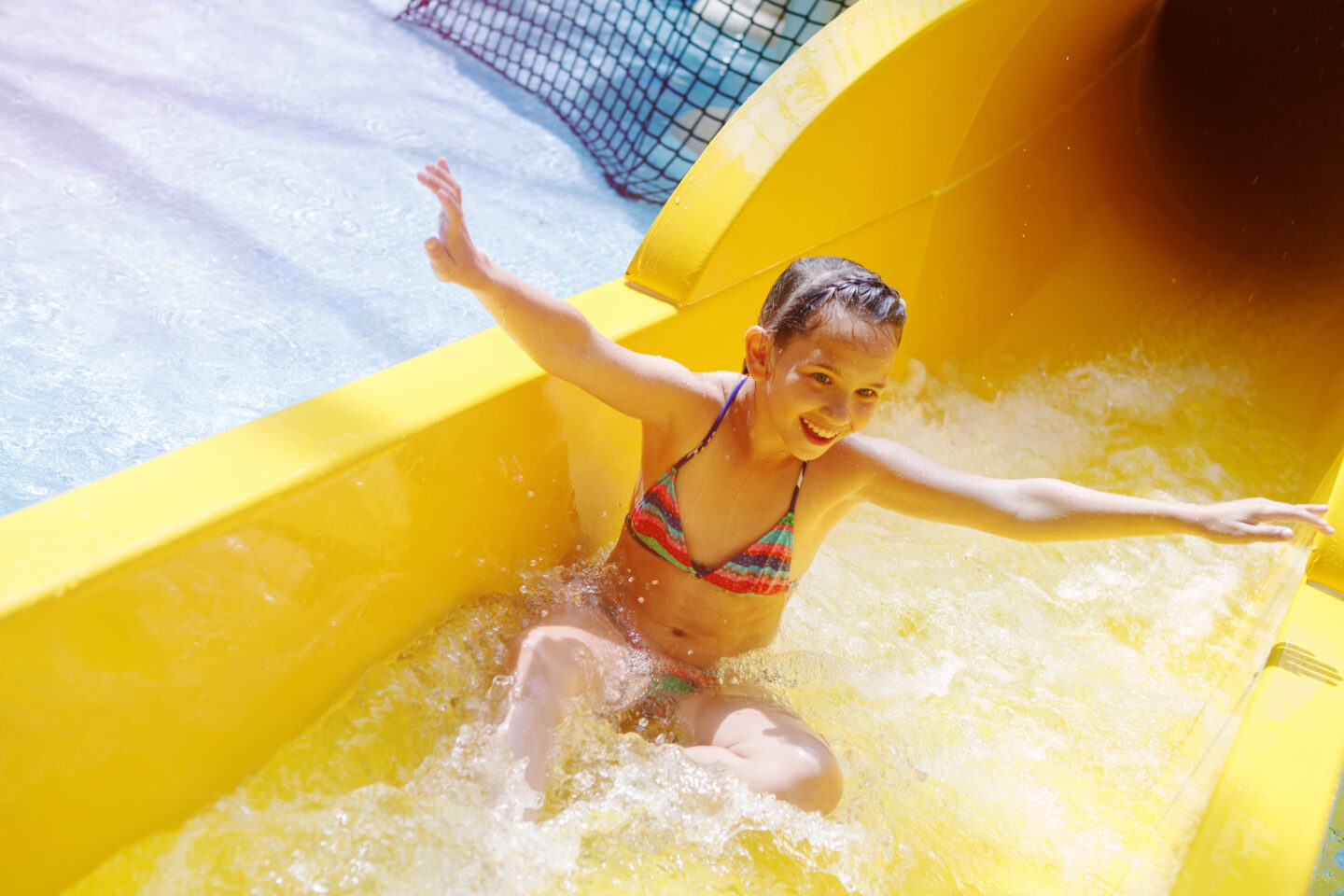 Girl on a slide