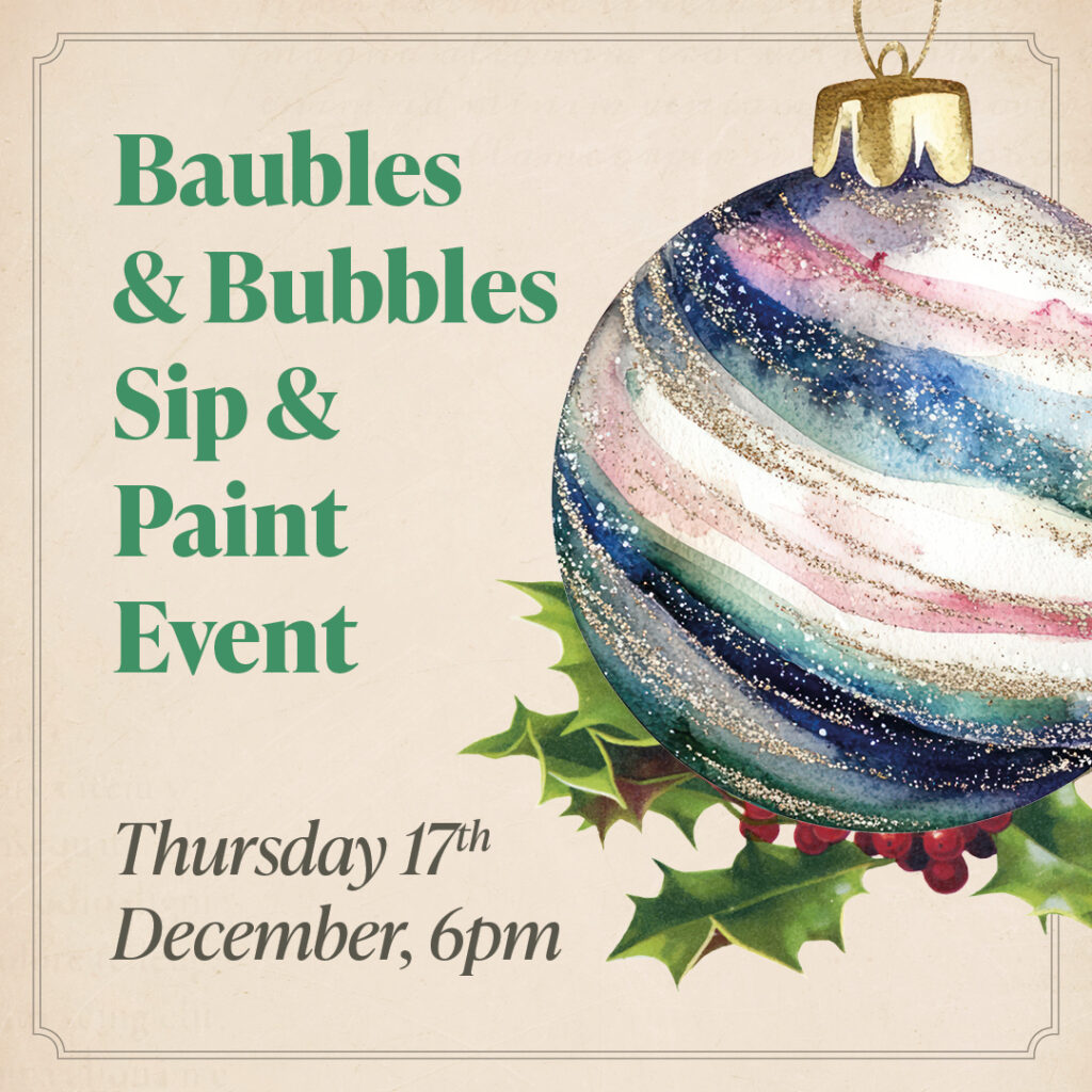 Baubles and Bubbles Sip and Paint Event